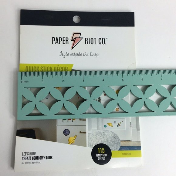 Paper Riot Co. Removable Decals Space Case Quick Stick 115 Decal Stickers New - Picture 8 of 12